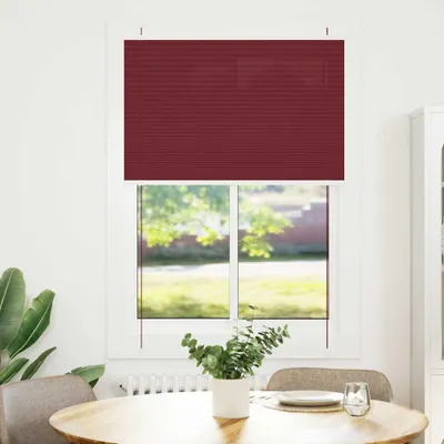 Image de vidaXL Plissee Bordeauxrot 100x150 cm Stoffbreite 99,4 cm Polyester