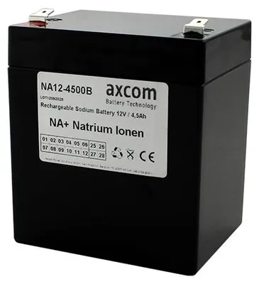 Produktbild von Axcom Natrium Ionen Akku 12V 4,5Ah mit 6,3mm Steckkontakten
