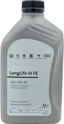 Produktbild von Original 1L VW Audi Seat Skoda 0W30 Motoröl LongLife III LL 0W-30 504.00 507.00