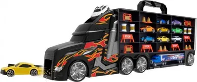 Produktbild von Teamsterz auto transportér s rampou kufřík 2v1 set s 9 autíčky a doplňky