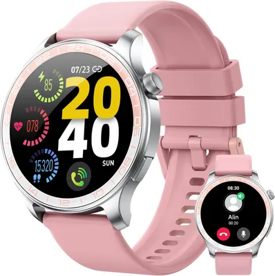 Produktbild von Smartwatch Herren Damen 1.43 Inch AMOLED Display Fitness Uhr mit Bluetooth Anrufen 100 Sportmodi Fitness Tracker IP68 wasserdicht