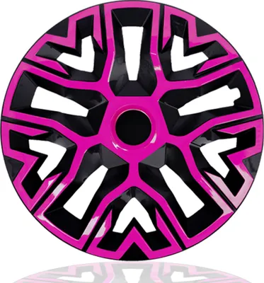 Produktbild von 4x Radkappen 16 Zoll NRM THE BEST Radzierblende Radblende in pink/schwarz