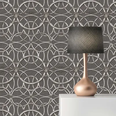 Produktbild von TADESSI Tapete Barock Samuel M1-No.309 Vliestapete Silber Grau Designtapete Wohnzimmer Schlafzimmer Küche