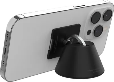 Obrázek produktu pro držák mobilního telefonu do auta iRing - s odnímatelným držákem mobilního telefonu do auta - kompaktní design - nastavitelný úhel pohledu - matně černý