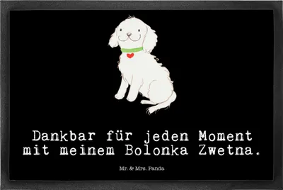 Produktbild von Mr. & Mrs. Panda fußmatte Bolonka Zwetna Moment 50 x 75 cm - Schwarz - Geschenk, Gummimatte, Schmutzmatte, Tsvetnaya, Bodenvorleger, Fußabstreifer, Schmutzfangmatte