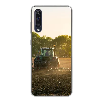 Produktbild von MuchoWow® Handyhülle Schutzhülle Hülle für Samsung Galaxy A30s Traktor - Vogel - Land Silikon Softcase Handy Hülle - Karteninhaber
