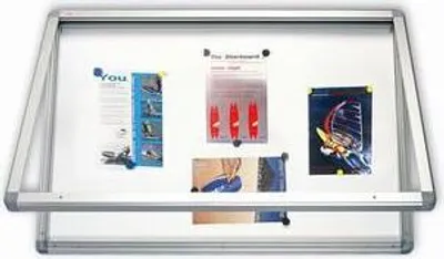 Produktbild von Außenvitrine mit horizontaler Öffnung, lackierter Magnet. 53 x 70 cm