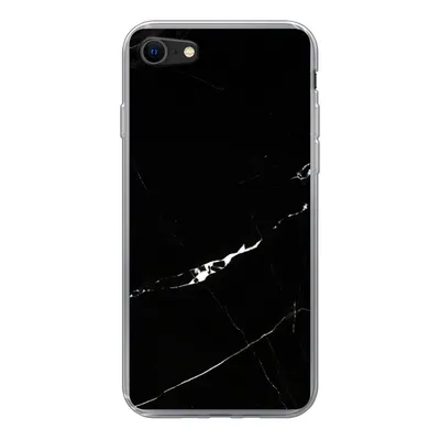 Produktbild von MuchoWow® Handyhülle Schutzhülle Hülle für iPhone SE 2022 Marmor - Schwarz - Natursteine Silikon Softcase Handy Hülle - Schutzhülle