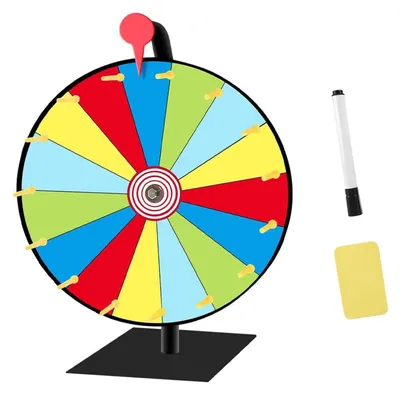 Produktbild von Buntes Drehendes Glücksrad mit 15 Fächern – Für Partys und Spiele