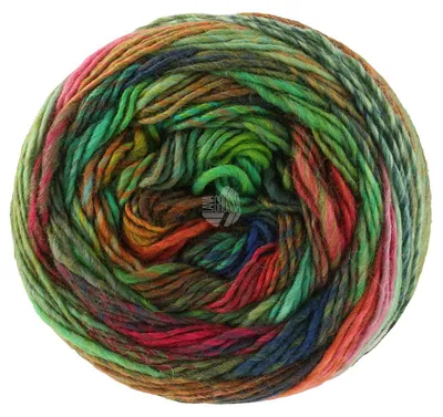 Produktbild von Lana Grossa - Colorissimo 0221 jade oliv weinrot rost rot nachtblau dunkelblau gelbgrün
