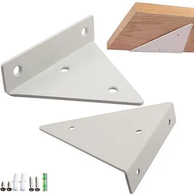 Produktbild von Famanu Halter für Wandregale - Metall - Set von 2 - 13 x 14 cm
