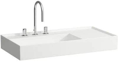 Produktbild von LAUFEN Laufen Waschtisch KARTELL 900x460mm Abl. re o ÜL 1 HL-Ausf. weiß