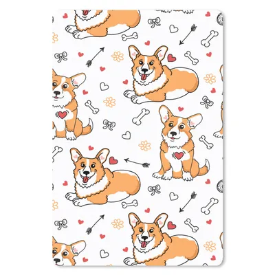 Produktbild von MuchoWow® Mauspad Mousepad Hund - Corgi - Muster 18x27 cm - Mousepads - Maus Mat - Pad - Mausunterlage