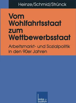 Produktbild von Vom Wohlfahrtsstaat zum Wettbewerbsstaat