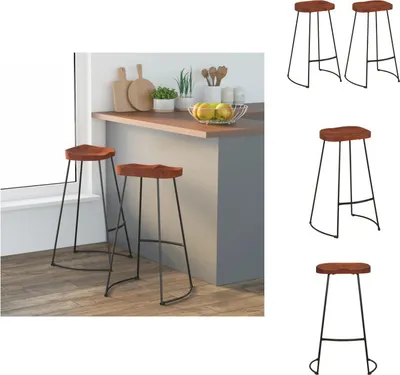 Produktbild von vidaXL Gavin Barhocker 2 Stk. 50x40x78 cm Massivholz Mango -  Barhocker