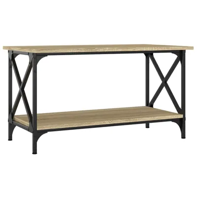 Image de vidaXL Table basse chêne Sonoma 80x45x45 cm bois composite et fer