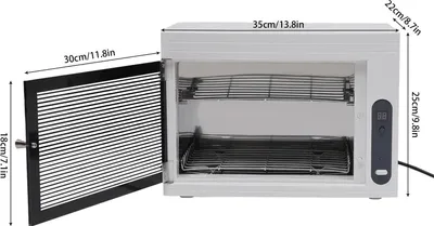 Immagine prodotto di Armadio sterilizzatore UV a ozono - Contenitore disinfettante da 10 litri - 220V, elettrico - Timer da 30 a 90 minuti - Adatto per biberon, giocattoli, cosmetici e strumenti - Bianco