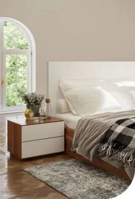 Obrázok produktu pre Hnedý nočný stolík do spálne Moderný nábytok do spálne z pravého dreva