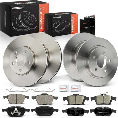 Produktbild von Frankberg 4x Bremsscheiben 8x Bremsbeläge Vorderachse Hinterachse für Ford Focus III Focus III Turnier