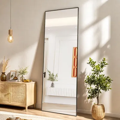 Immagine prodotto di Specchio a figura intera dorato - 177x77 cm - Cornice in alluminio