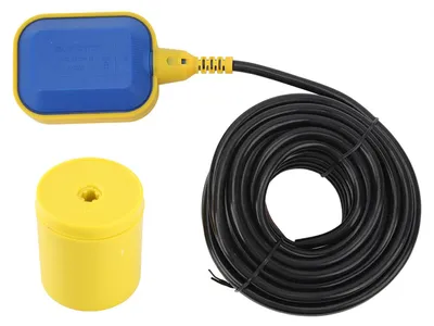 Schwimmerschalter 10 m, Polypropylen, 250 V, 15 A, 10,5x8x4,5 cm