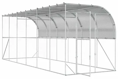 Imagen del producto de Gallinero para pared, color plateado, 600 x 150 x 215 cm