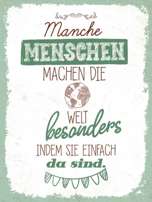 Produktbild von vianmo Holzschild 40x30 cm Manche Menschen machen die Welt Spruch Zitat