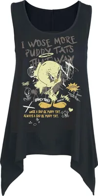 Produktbild von Looney Tunes Top Damen Tweety schwarz M