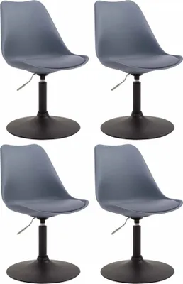 Produktbild von 4er Set Esszimmerstühle HLO-CP13 Kunststoff grau