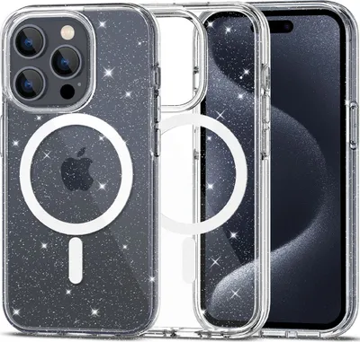 Obrázek produktu pro Tech-Protect Flexair Hybrid Magsafe Iphone 15 Pro Glitter Clear