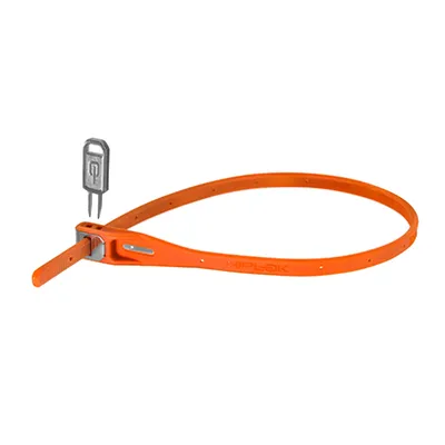 Obrázok produktu pre Hiplok Z Lok, Sťahovací pásik, Oranžová, Plast, Kľúč, 400 mm