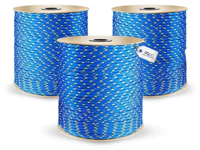 Productafbeelding van Polypropyleen touw - 8 mm - 80 meter - Blauw - Draagvermogen tot 750 kg