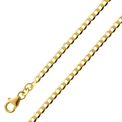 Produktbild von Panzerkette 2,6mm Gelbgold 333 8 Karat massiv Cuban Link Chain 45