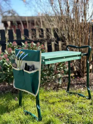 Produktbild von Sekey 2 in 1 XXL Kniebank für Gartenarbeit, Kniehocker Gepolstert bis 150 kg, Kniestuhl Klappbar