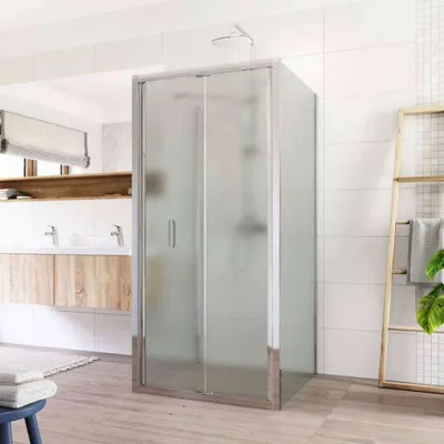 Obrázek produktu pro Mereo Sprchový kout, Lima, čtverec do prostoru U, zalamovací, 100x100x100 cm, chrom ALU, sklo Point - CK86232K