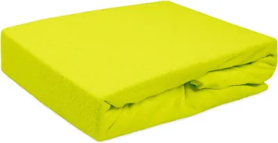 Obrázek produktu pro Napínací prostěradlo, froté napínací prostěradlo s gumou 90x200, zelené, limetkové