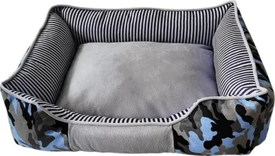 Produktbild von Nobby Komfortkissen Elio eckig blau camouflage, Maße: 70 x 60 x 20 cm