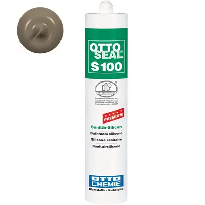Zdjęcie produktu dla Ottoseal Premium Silikon sanitarny S 100 Kolor C 18 szary sanitarny 300ml