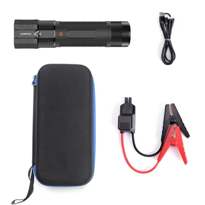Produktbild von Choetech Starthilfe mit Powerbank 8000mAh - LED Taschenlampe schwarz (TC0016)
