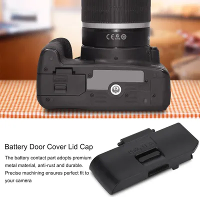 Imagen del producto de EBTOOLS, tapa del compartimento de baterías, color , 4.4 x 2.5 cm. Tapa de reemplazo para el compartimento de baterías, puerta de acceso, pieza de reparación, accesorio para Canon EOS 450D, 500D, 1000D