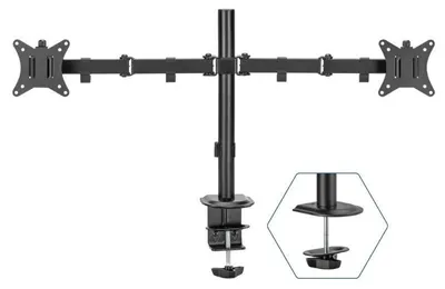 Imagen del producto de iggual SPM02 Soporte pinza 2 monitores 17"-32"