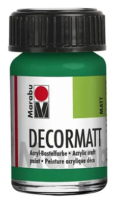 Produktbild von Marabu Acrylfarbe "Decormatt", saftgrün, 15 ml, im Glas