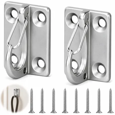 2 Wandhaken für Hunde-Leine, Edelstahl, 53x38,5x20,5 mm