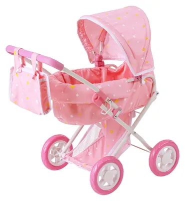 Produktbild von Olivia's Little World Twinkle Stars Deluxe Kinderwagen Puppenwagen Rosa OL-00011