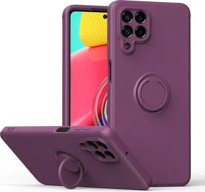 Produktbild von Galaxy M53 Handyhülle, Ring Halter Ständer Kratzfeste Weiche Silikon schutzhülle für Samsung Galaxy M53