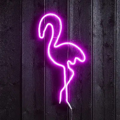 Produktbild von LED Silhouette 'Flamingo' - Flatneon - 230 LED - H. 74cm - outdoor - pink