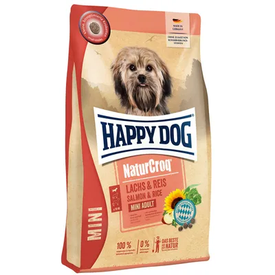 Produktbild von Happy Dog - NaturCroq Mini Lachs & Reis | 800g