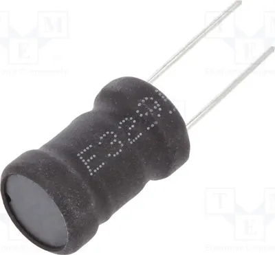 Obrázok produktu pre Drossel: Drôt; THT; 10 mH; 350 mA; ±10 %; 11,5 x 17,5 mm; vertikálna cievka COIL1016-10. Vertikálne tlmivé cievky