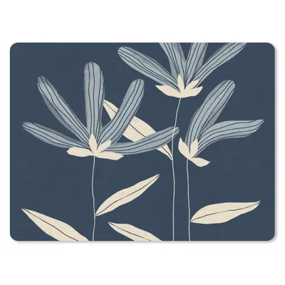 Produktbild von MuchoWow® Mauspad Mousepad Blumen - Blau - Pflanzen - Natur 40x30 cm - Mousepads - Maus Mat - Pad - Mausunterlage - Anti Rutsch