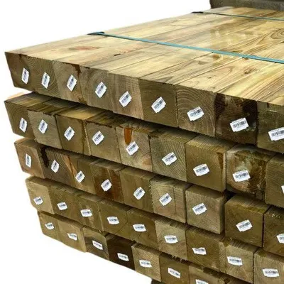 Produktbild von Holzpfosten Vierkantpfosten Palisade Zaunpfosten Pfahl Zaun KDI - 9 x 9 x 100cm